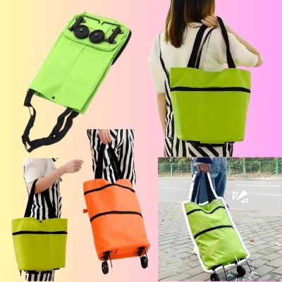 Складна покупча сумка на колесах | FOLDNCARRY