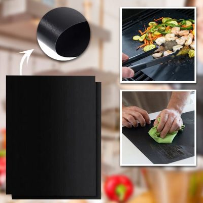 Багаторазові антипригарні килимки для грилю (2 шт) | GRILL