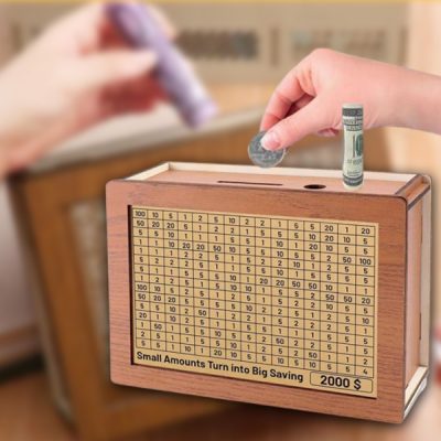 Дерев'яна скринька для заощаджень | COINSAVE