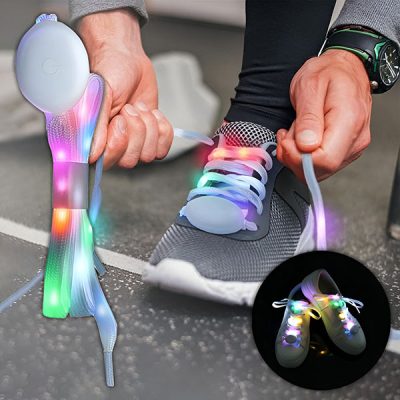 Світловідбиваючі шнурки для взуття на LED | LUMOLOOPS