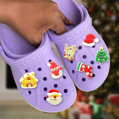 Світяться прикраси на взуття до Різдва (7 штук) | SHINETAGS