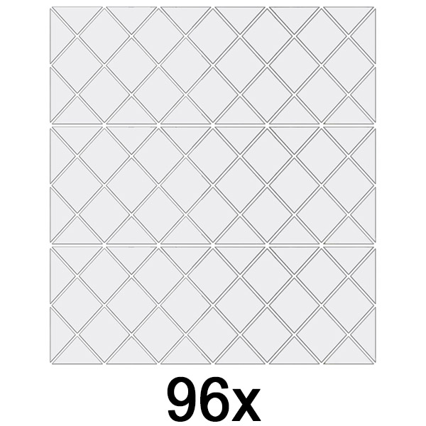 3x Дзеркальні настінні наклейки (32 шт.) | WALLGEM