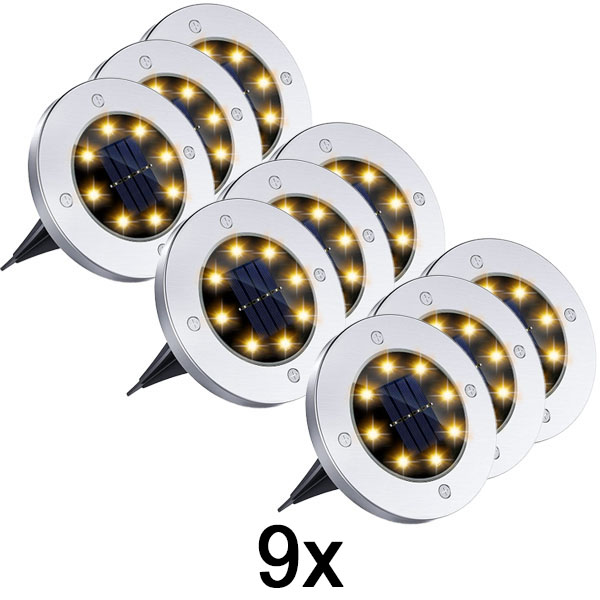 3x Сонячні вуличні ліхтарі для підлоги (3 штуки) | LUMIGARD