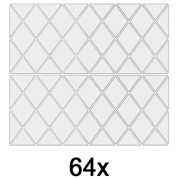 2x Дзеркальні настінні наклейки (32 шт.) | WALLGEM