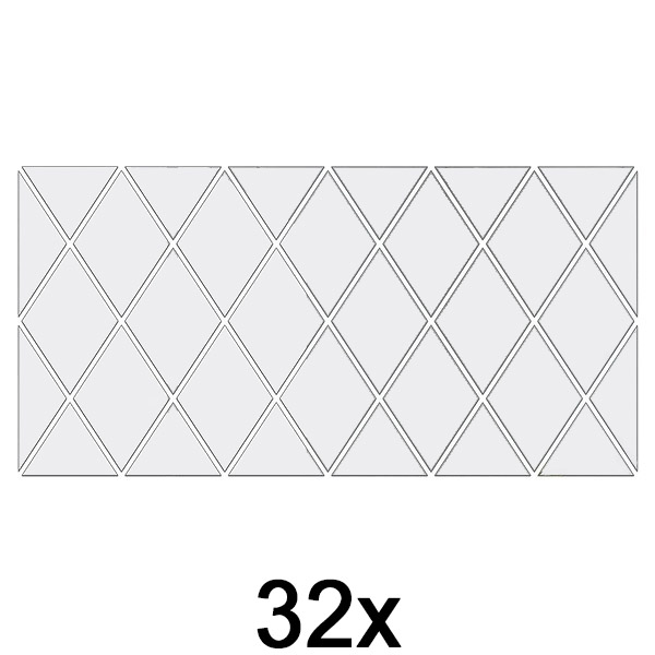 1x Дзеркальні настінні наклейки (32 шт.) | WALLGEM